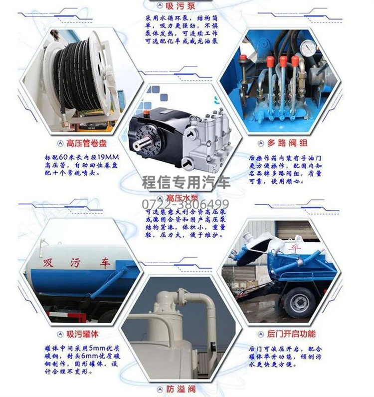 东风多利卡污泥抓斗车  抓斗清淤车(图9)