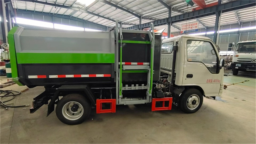 江淮x1蓝牌侧挂桶垃圾车(图7)